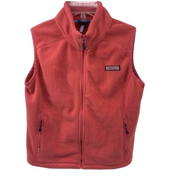 Vineyard Vines Girls Vest Pink Fleece Size 14 L - Picture 1 of 5